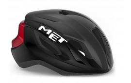 Casco MET Strale rojo metálico